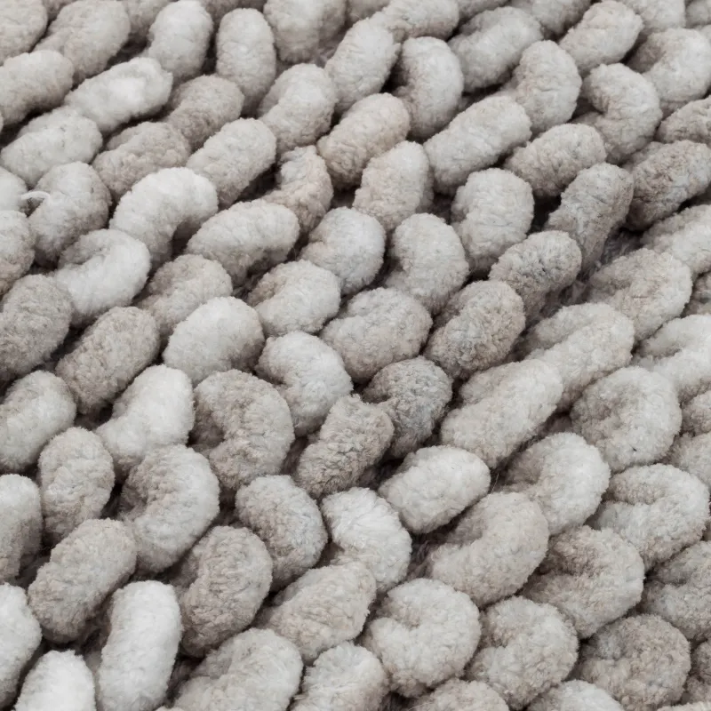 Кілем, 60х100 см, полиэстер / мақта, сұр, көпіршіктер, image-2