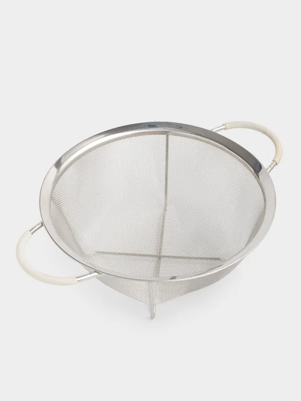 Сито-дуршлаг, 25 см, с двумя ручками, сталь/силикон, молочный, Tammy, image-2