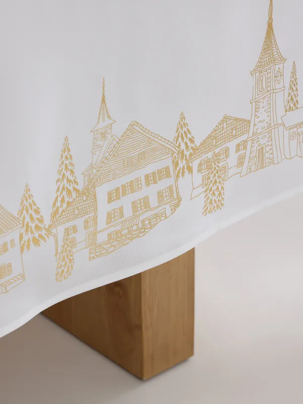 Дастархан, 170х250 см, полиэстер, сүт түстес, Алтын үйлер, Bowery, image-5