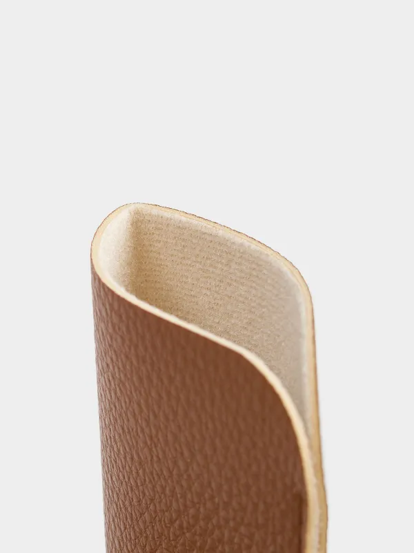 Көзілдіріктерге арналған қорап, 18x8 см, полиуретан, қоңыр, Memo, image-3