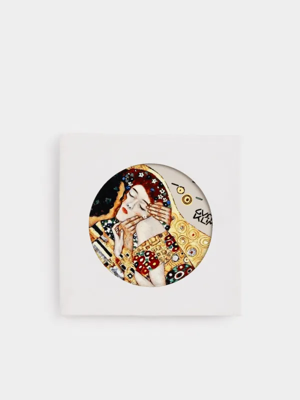 Ыстық асты түпқоймасы, 23х18 см, тұтқасы бар, керамика/тығын, Климт, Сүйісу, Art сүйісу, image-5