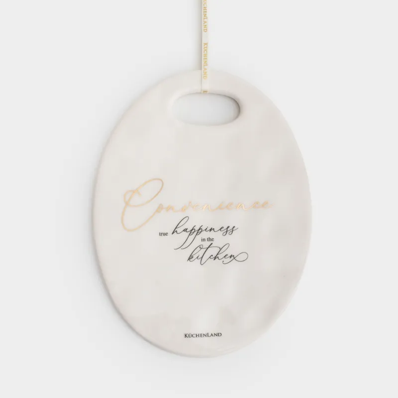 Ыстыққа арналған тұғыр, 15х20 см, керамика, сопақ, сүт түстес, Мыжылған әсер, Crumple kitchen