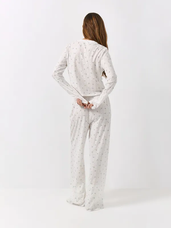 Әйелдер кардиганы, үйге арналған, өлшемі L, ұзын жеңді, полиэстер/мақта, ақ, Бантиктер, Melavi, image-4