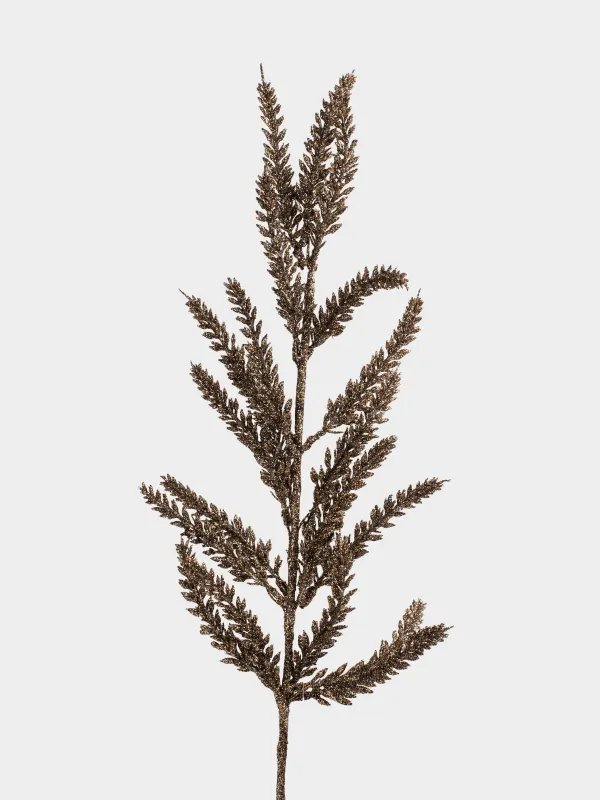 Сәндік бұтақ, 64 см, пластик/металл, Қола түсті қылқан инелер, Conifer bronze, image-1