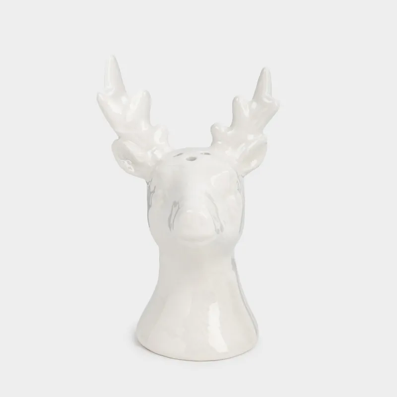 Тұз немесе бұрышқа арналған ыдыс, 9 см, керамика, ақ, Бұғы, Forest deers