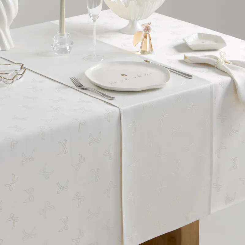 Үстел төсеніші, 40х160 см, жаккард, полиэстер, сарғылт-қоңыр, Қар ұшқындары мен бұтақтар, Mountain snowflake