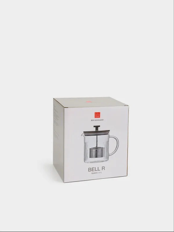 Шай демдеуге арналған шәйнек, 1 л, шыны Б/болат, Bell R, image-6