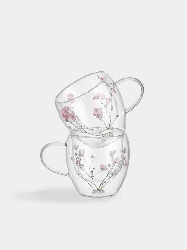 Кружка, 250 мл, 2 шт, с сухоцветами, Air decor, image-0