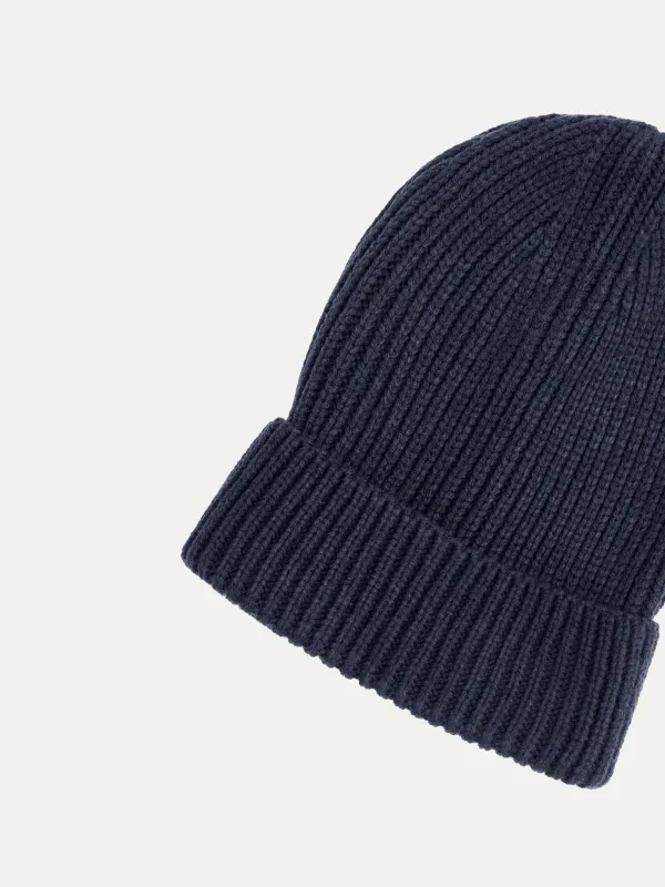 Шапка женская, 57 см, единый размер, акрил, темно-синяя, Knitting, image-1