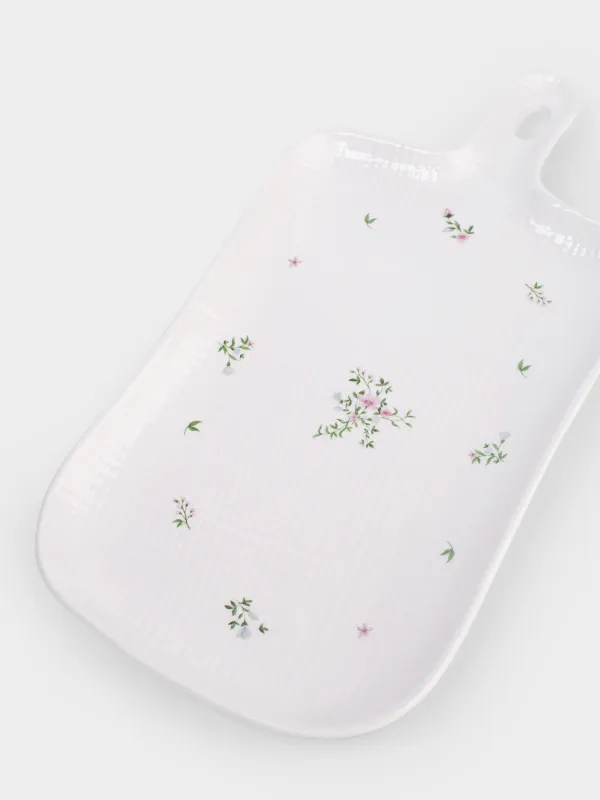 Блюдо сервировочное, 16х31 см, с ручкой, Нежные цветы, El floria, image-1