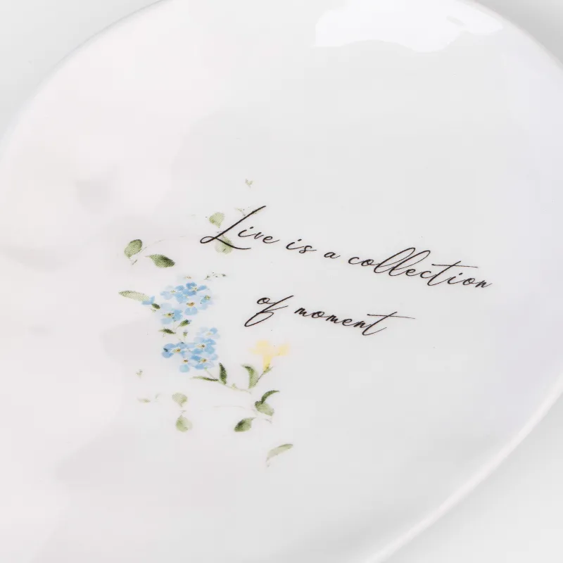 Подставка под ложку, 16 см, керамика D, белая, Полевые цветы, Cowslip, image-3