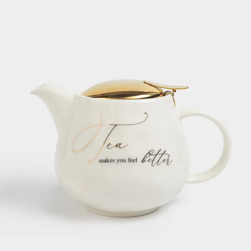 Шайнек, 500 мл, фарфор P/болат, сүт және алтын түстес, Мыжылған әсер, Crumple kitchen