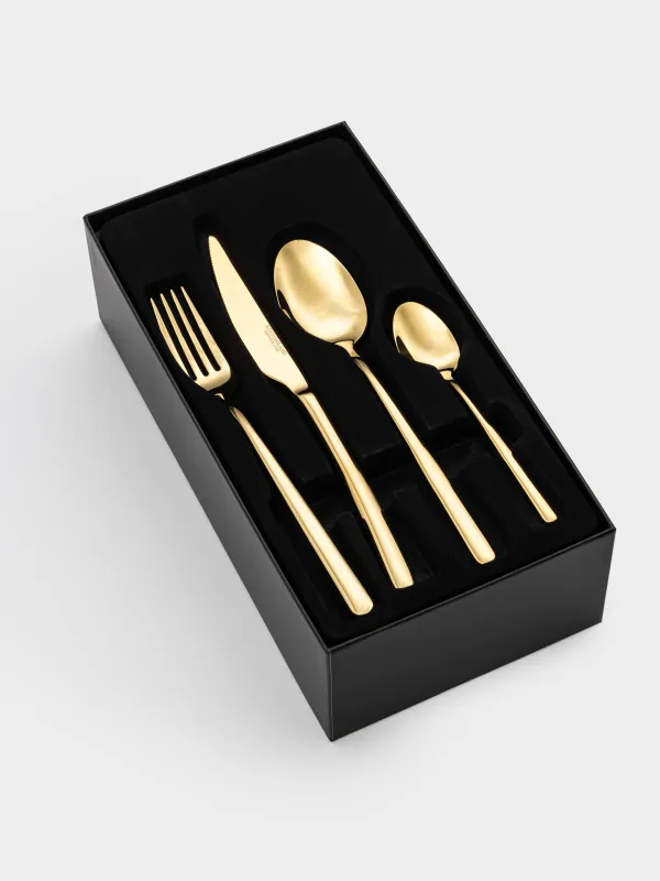 Ас құралдары, 6 адам, 24 зат, болат, алтын түстес, Toscana gold, image-4