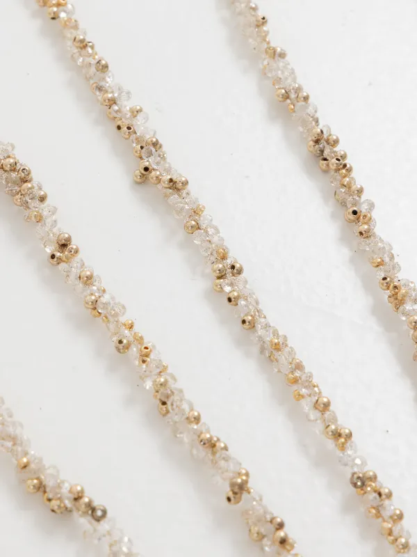 Сәндік бұтақ, 73 см, пластик/металл, Мұзды алтын шыбықтар, Crystal decor, image-2