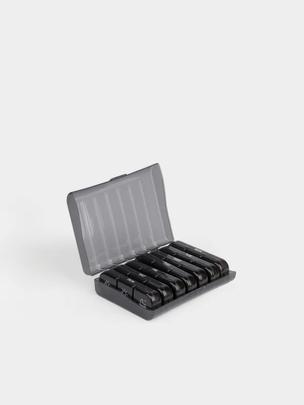 Таблеткаларға арналған органайзер, 16х12 см, қаптамасы бар, пластик, қара, Compact, image-3