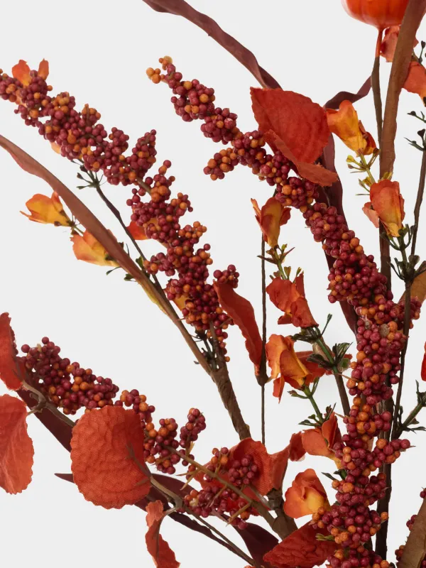 Ветка декоративная, 55 см, пластик/бумага, Цветы и тыквы, Forest symphony decor, image-3