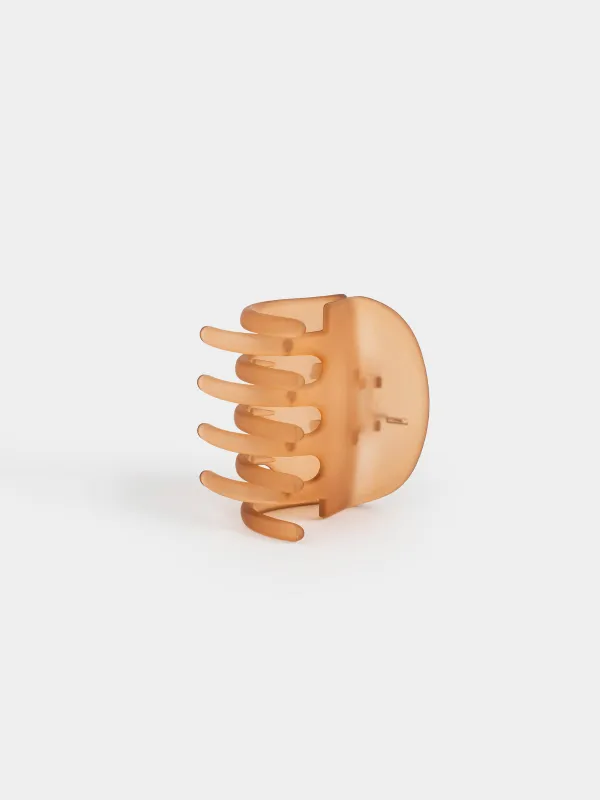 Шаш қыстырғыш, 6 см, пластик/металл, қоңыр, Краб, Hair basic, image-3