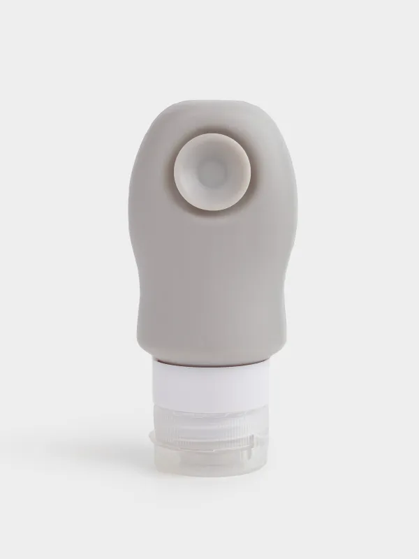 Саяхатқа арналған құтылар жинағы, 4 дана, жабысқыш сорғышы бар, косметикалық қапшықта, силикон, Travel color, image-2