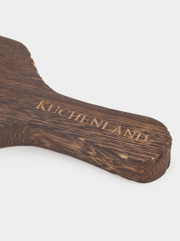 Стопка для водки, 80 мл, 4 шт, на подставке, стекло/дерево, Лев, Lux elements decor, image-3