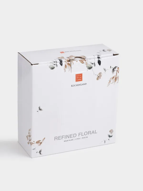 Сорпа тәрелкесі, 19х6 см, 2 дана, фарфор N, Күзгі гүлдер, Refined floral, image-5