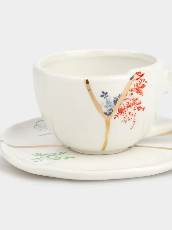 Пара чайная, 1 перс, 2 пр, 320 мл, керамика D, бело-золотистая, Пожелание, Revival, image-3