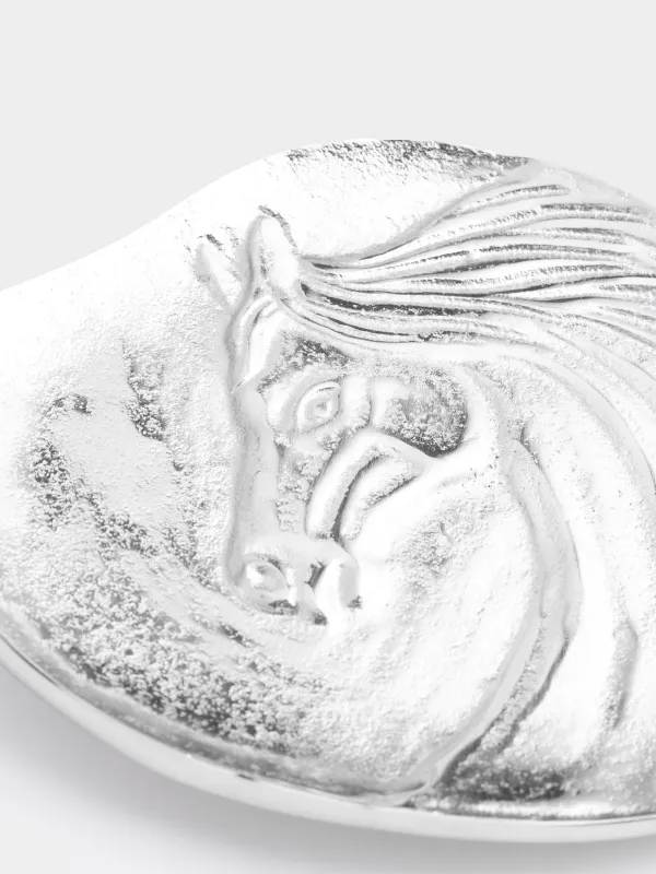 Сәндік ыдыс, 18х21 см, металл, күміс, Жылқы, Horse silver, image-2