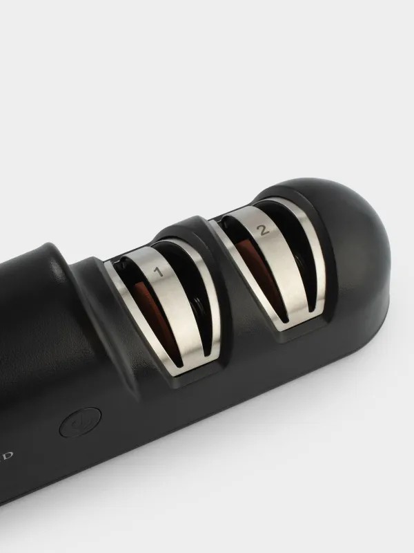 Пышақ қайрау, 19 см, қайраудың екі кезеңі, электр, пластик / керамика, қара, Liberica, image-4