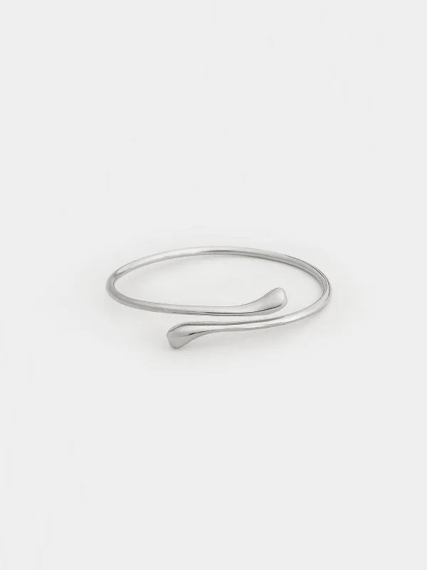 Кафф білезігі, 7 см, металл, күміс, Тамшылар, Jewelry, image-0