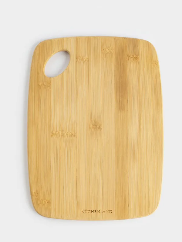 Кесу тақтасы, 30х22 см, тікбұрышты, дөңгелек, бамбук, Bamboo, image-6