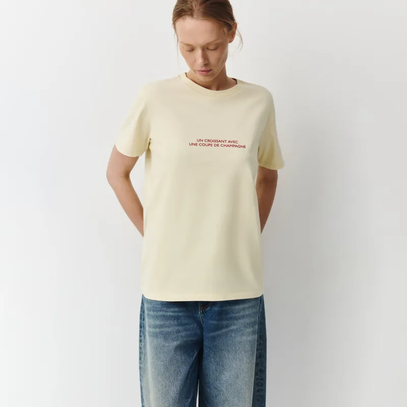 Әйелдер футболкасы, өлшемі L, мақта, сары, Joannaa