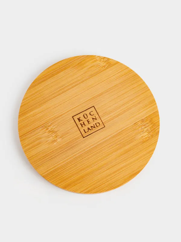 Сковорода, 14 см, на подставке, чугун/бамбук, круглая, черная, Authentic , image-5