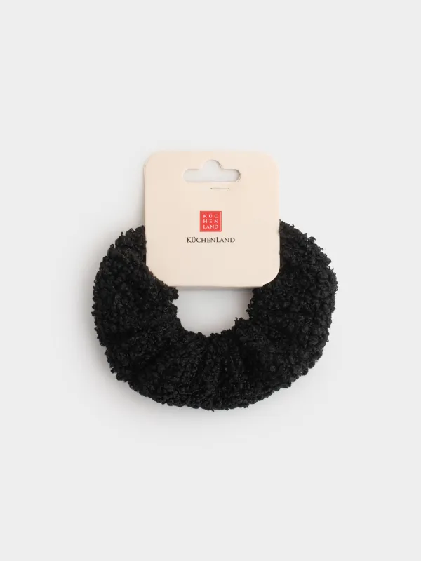 Шаш резеңкесі, 11 см, жасанды үлбір, қара, Plush, image-3