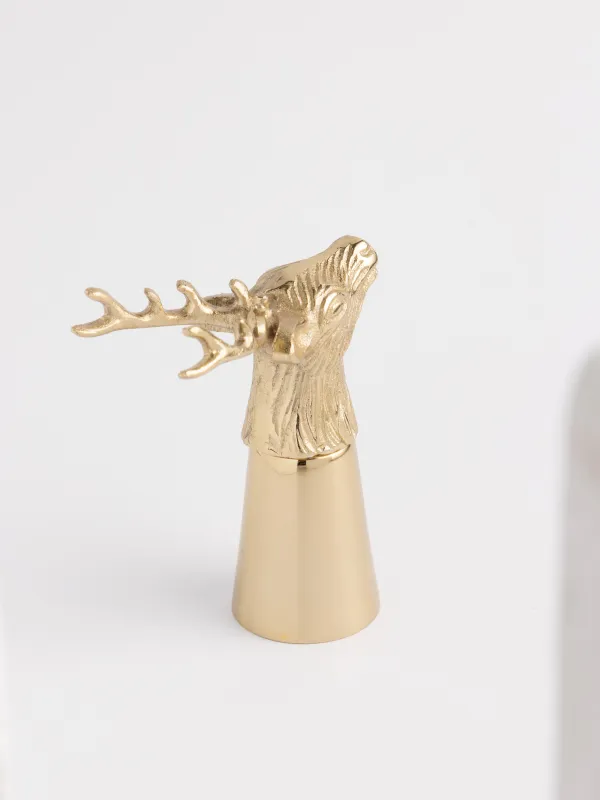 Араққа арналған рюмка, 150 мл, металл, алтын, Бұғы, Arctic deer, image-4