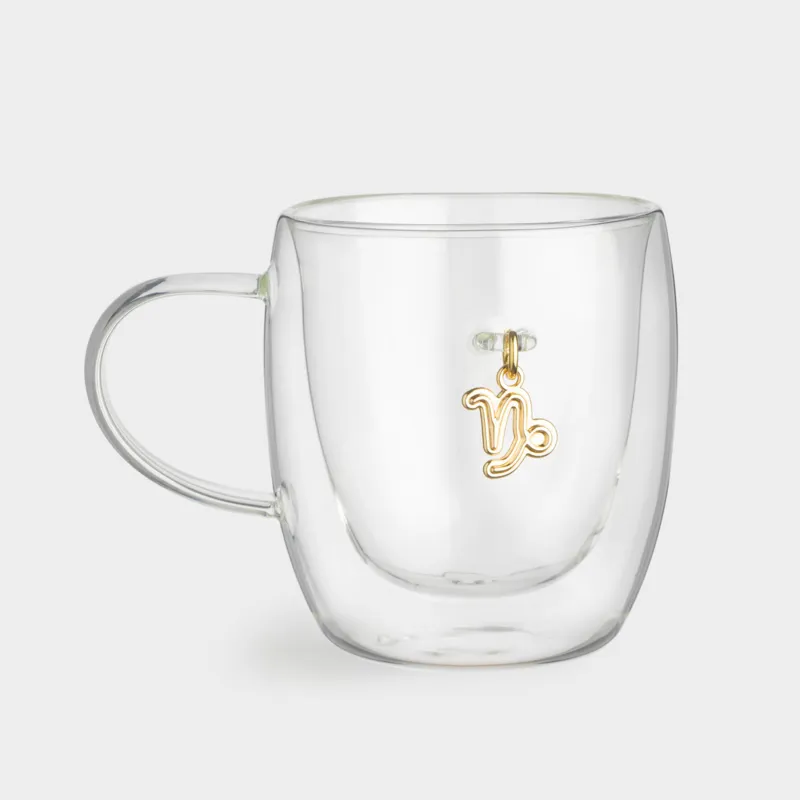 Кружка, с золотистой подвеской, Air figure zodiac