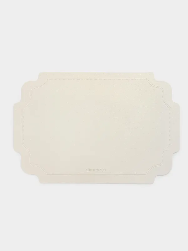 Салфетка под приборы, 30х45 см, ПВХ, фигурная, бежевая, Винтаж, Rock vintage, image-0