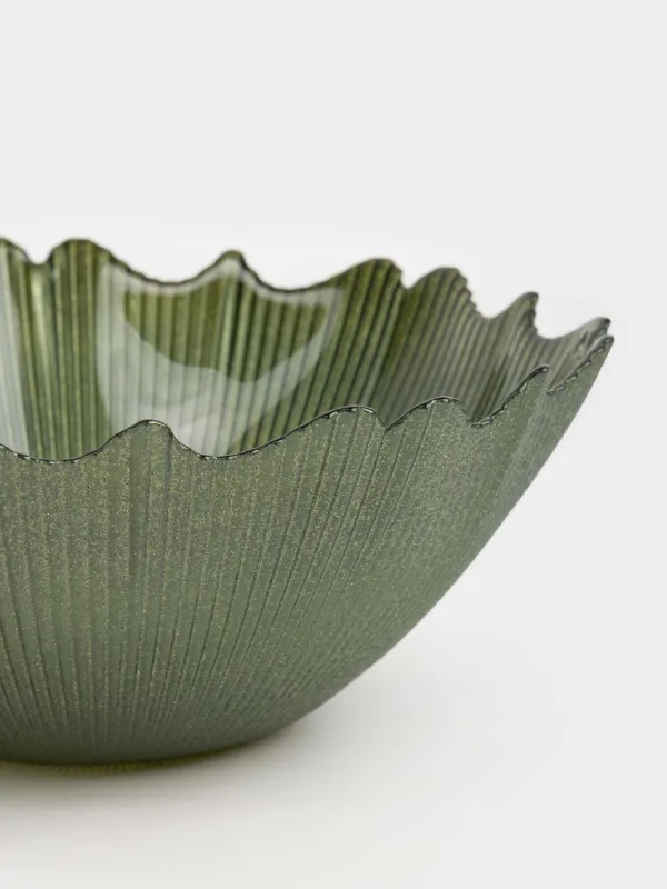 Салатник, 25х10 см, 1,9 л, стекло Р, зеленый, Ribby color, image-1