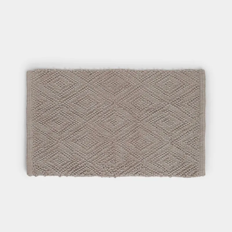 Кілем, 50x80 см, полиэстер/мақта, мокко, гауһар тастар, Rhombic