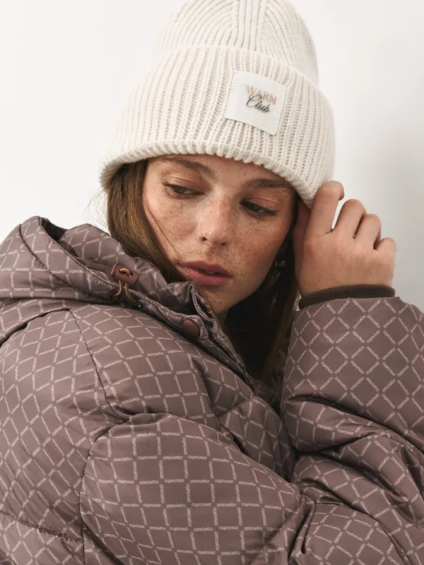 Әйелдер бас киімі, бірыңғай өлшем, полиэстер/акрил, сүт түстес, Knitting, image-3