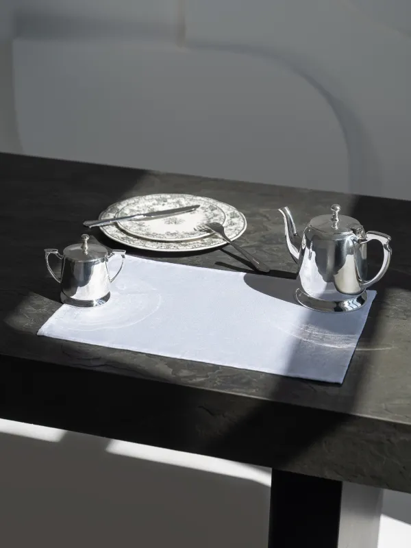 Салфетка под приборы, 30х45 см, полиэстер, прямоугольная, белая, Jacquard, image-7