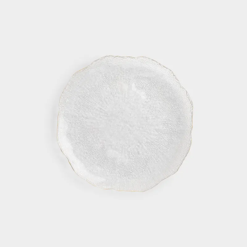 Түскі ас тәрелкесі, 27 см, шыны, алтын жиегі бар, Berg