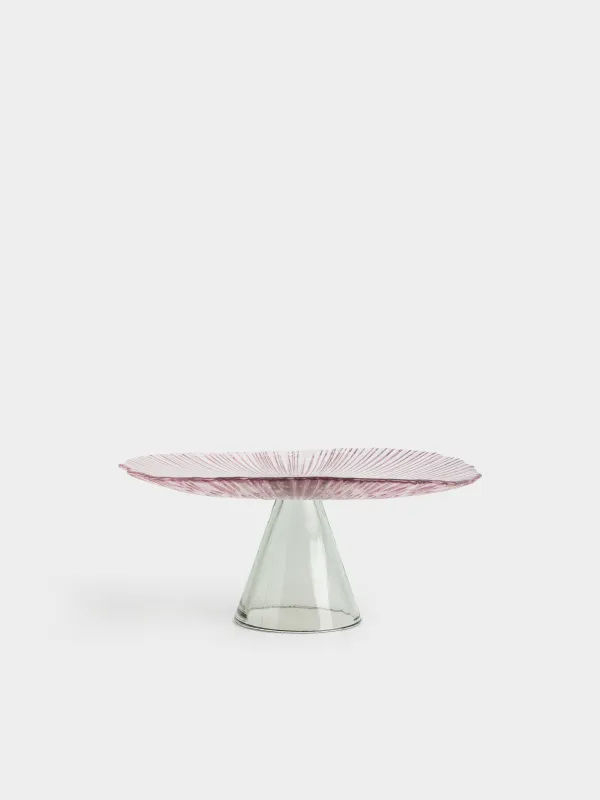 Блюдо на ножке, 28х12 см, Зеленая ножка, Verge, image-0