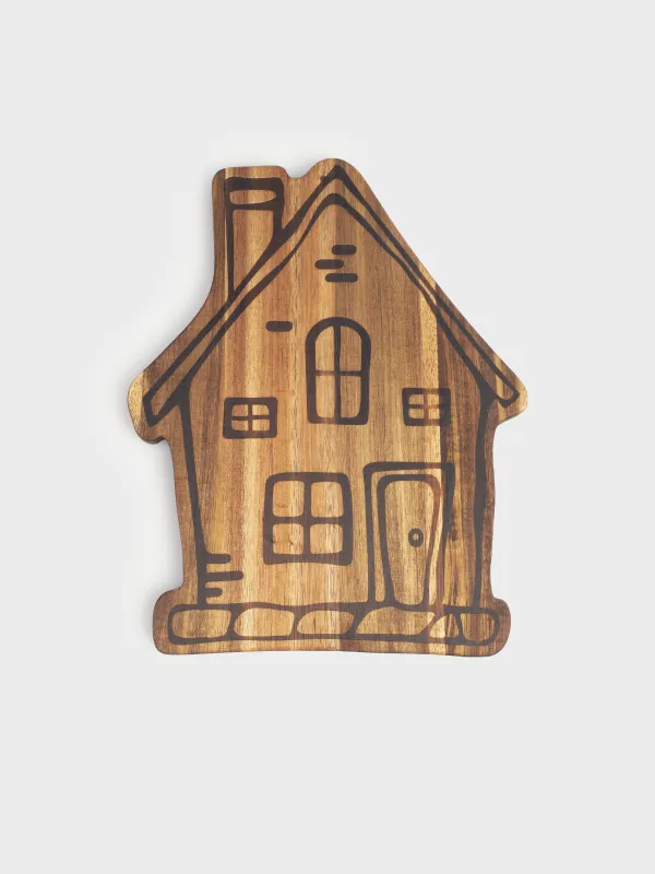 Доска разделочная, 30х24 см, дерево, прямоугольная, Дом, Noble tree, image-1