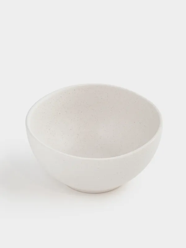 Ас сервизі, 6 адам, 18 зат, керамика, сүт түстес, дақты, Жиегі тегіс емес, Demicile light, image-5