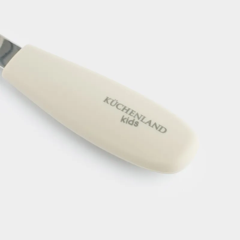 Балаларға арналған қасық, 14 см, болат/силикон, сұр, Kiddy, image-5