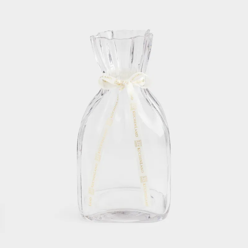 Гүл вазасы, 29 см, шыны, Мыжылған әсер, мыжылған