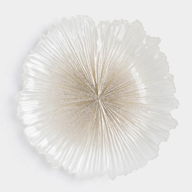 Түскі ас тәрелкесі, 28 см, шыны Р, сүт түстес/шампан, Verge