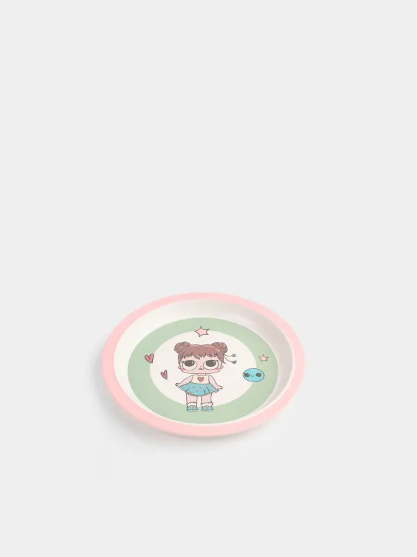 Тарелка закусочная, 21 см, Девочка в платье, Sweet loli, image-1