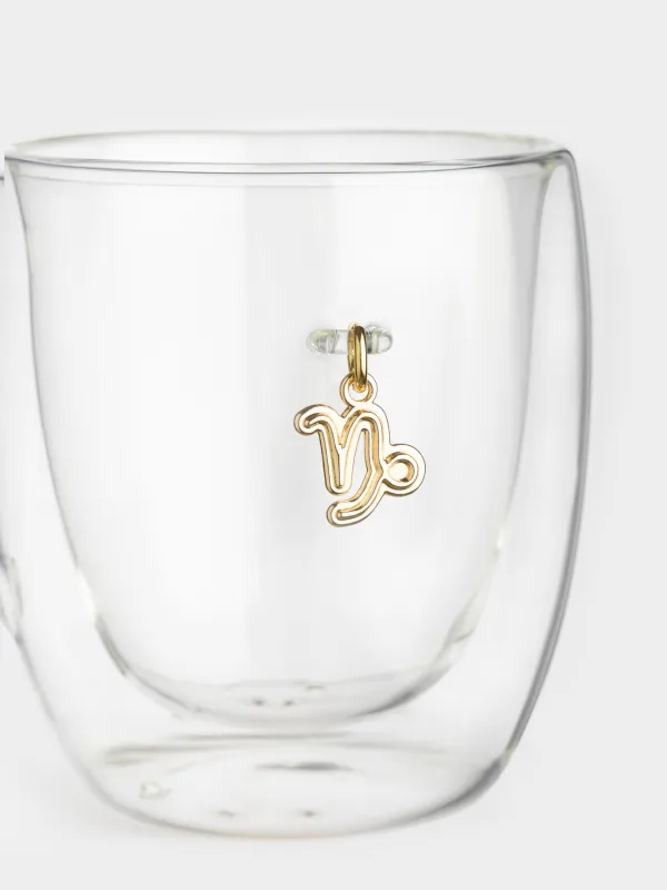 Саптыаяқ, 280 мл, шыны Б/металл, алтын түстес аспасы бар, Тауешкі, Air figure zodiac, image-4