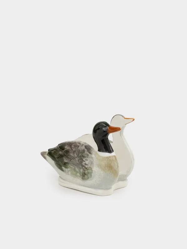 Салфетница, 15 см, с отделением для зубочисток, керамика D, Утки и утенок, Duck, image-3