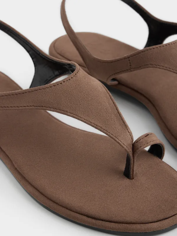 Әйелдерге арналған сандалдар, өлшемі 36, жасанды күдері/резеңке, қоңыр, Maimie, image-3